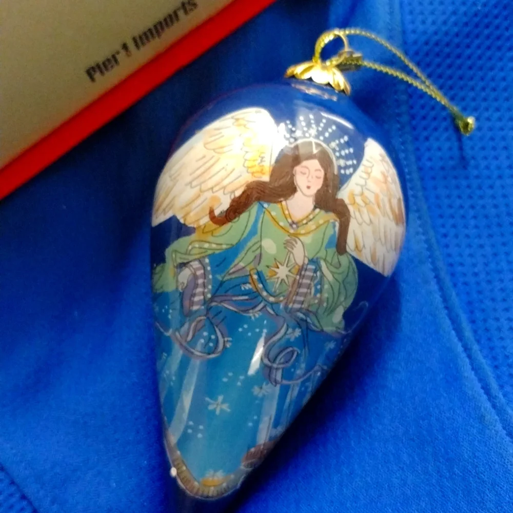 Pier 1 imports hand-painted angel ornament